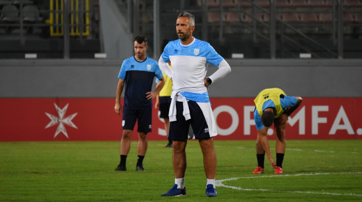 ©FSGC | Roberto Cevoli durante l'allenamento ufficiale al National Stadium