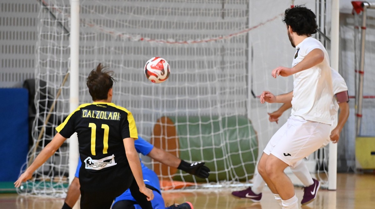 ©FSGC/Caminiti | Calzolari è stato uno dei due marcatori del Faetano nel 5-4 imposto alla Libertas