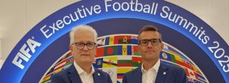 Zafferani e Grana al FIFA Summit di Miami, durante il Mondiale per club